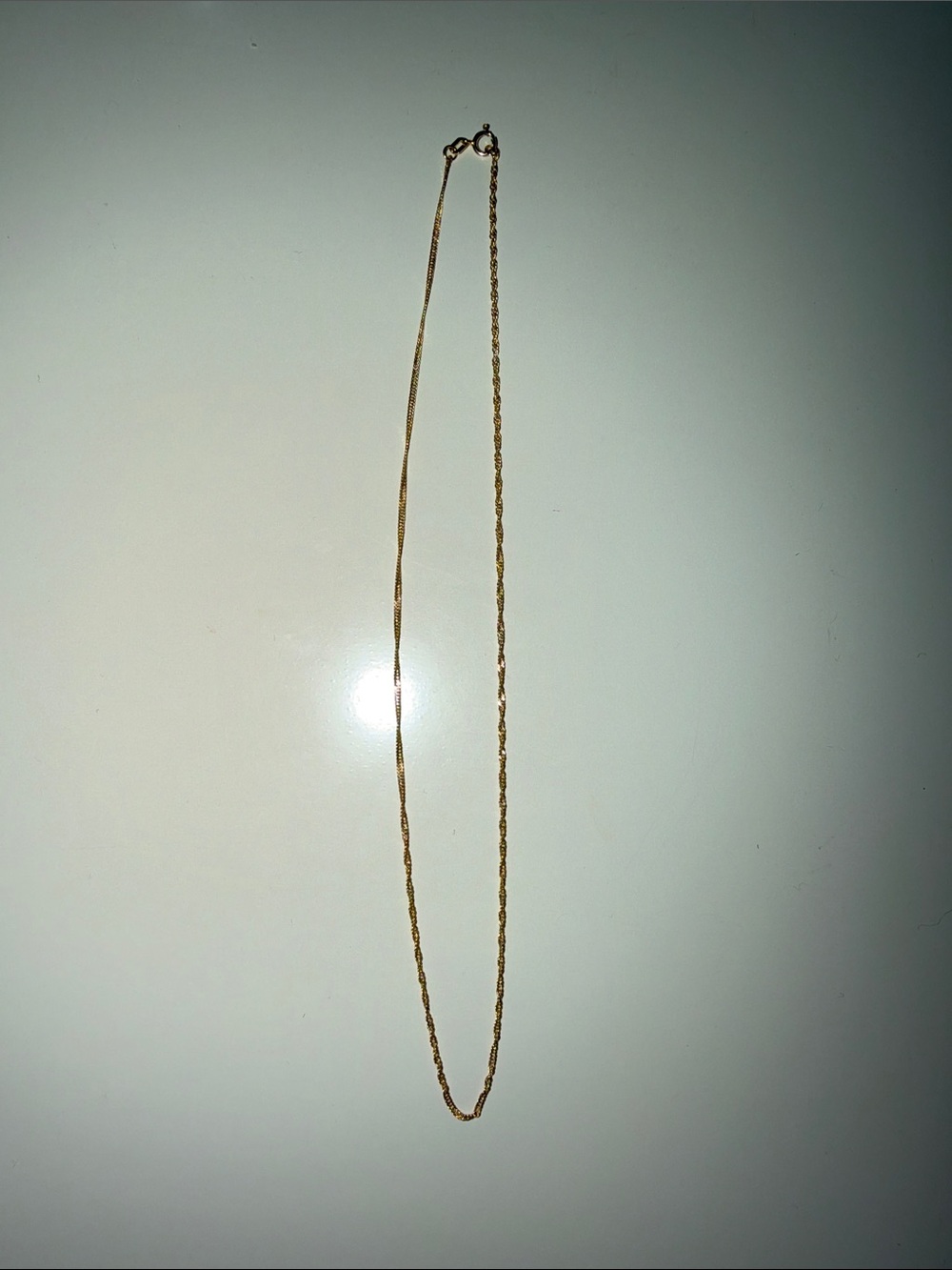 10k 18inch Gold Rope Chain Necklace for Women - Classic Everyday Layering or Pen